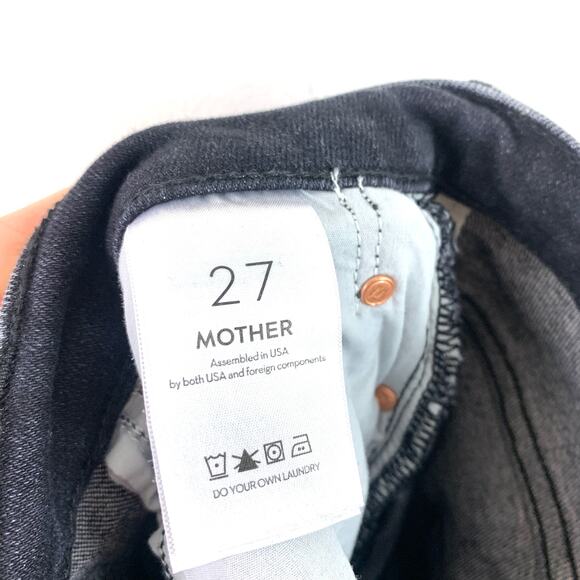 Mother High Waisted Rascal Ankle Snippet Straight Leg Denim Jean Thunder Road 27 - Picture 5 of 7